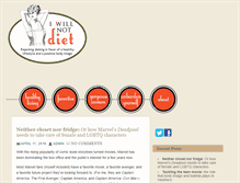 Tablet Screenshot of iwillnotdiet.com